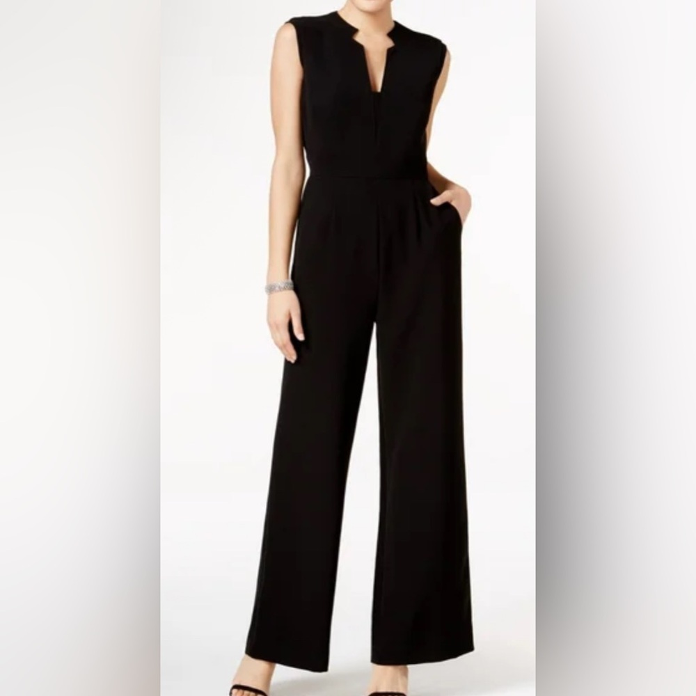 Tahari Black Wide-Leg Jumpsuit